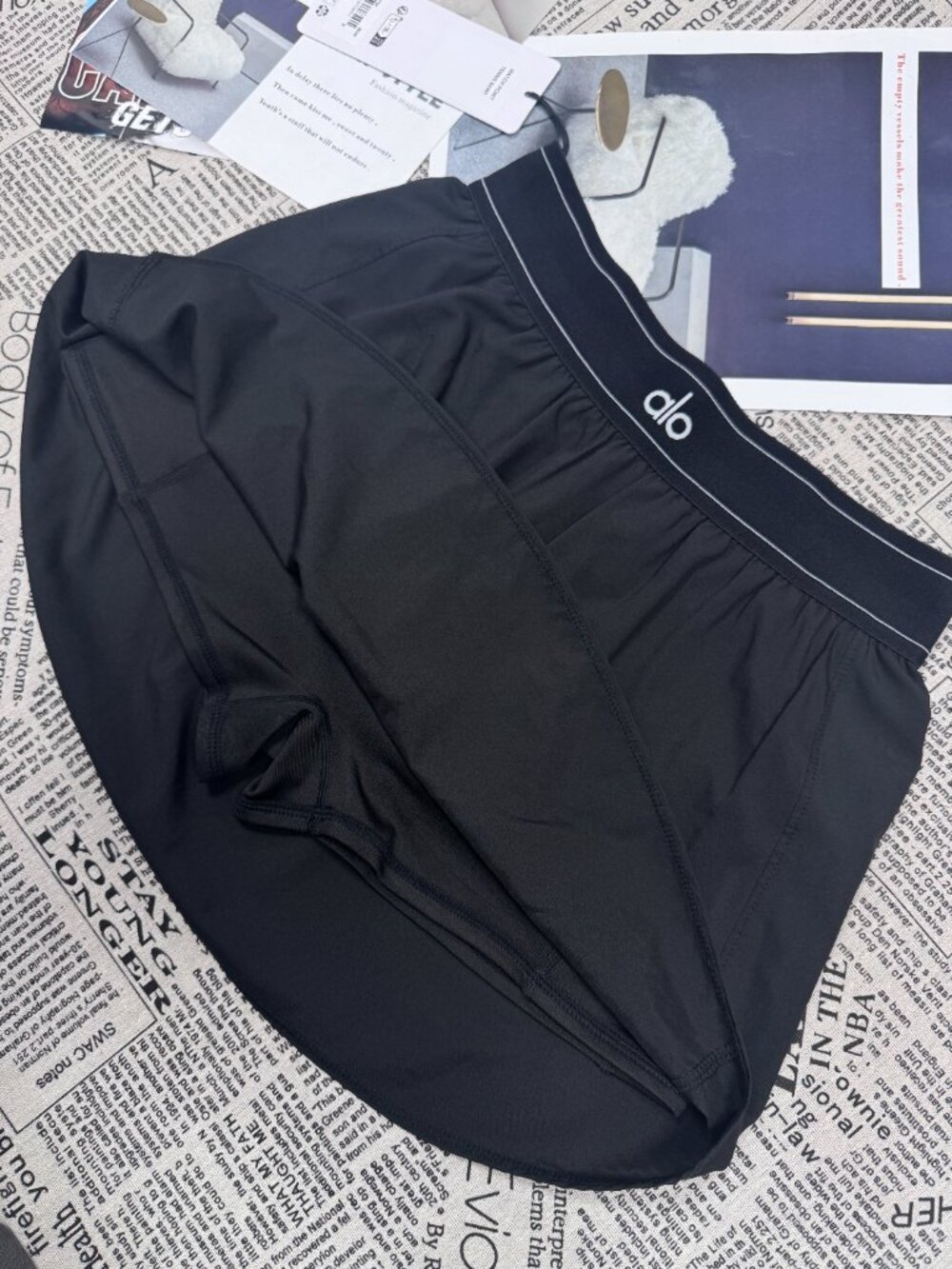 💛ALO Yoga Match Point Skirt NWT | Black Tennis Skort🌻 | Athleisure - Picture 3 of 6